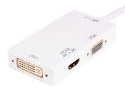 Mini Displayport 1.2 Male (Thunderboltâ„¢ Compatible) to 4K HDMI+DVI+VGA Female Passive 3-in-1 Adapter Cable