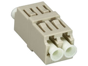 Multimode LC/LC Duplex Fiber Optic Adapter, Plastic Body