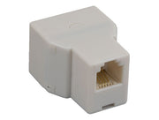 RJ11 One Female to Two Female Modular T-Adapter