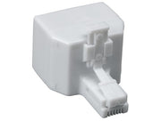 RJ12 One Male to Two Female Modular T-Adapter