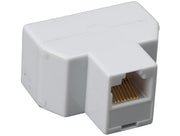 RJ45 One Female to Two Female Modular T-Adapter