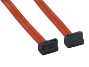 0.5m 7-pin 90-Degree Serial ATA Device Cable, Translucent Red