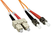 10 Meters ST to SC Duplex 62.5/125 Multimode OM1 Fiber Optic Cable