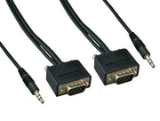 6ft Slim SVGA HD15 M/M Monitor Cable with Stereo Audio