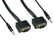 3ft Slim SVGA HD15 M/M Monitor Cable with Stereo Audio