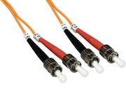 2 Meters ST to ST Duplex 62.5/125 Multimode OM1 Fiber Optic Cable