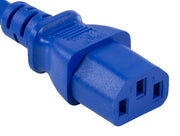 1ft 18 AWG Universal Power Cord IEC320 C13 to NEMA 5-15P, Blue