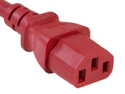 6ft 18 AWG Universal Power Cord (IEC320 C13 to NEMA 5-15P), Red