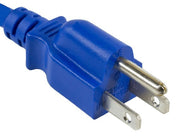 3ft 18 AWG Universal Power Cord IEC320 C13 to NEMA 5-15P, Blue