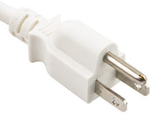 3ft 18 AWG Universal Power Cord (IEC320 C13 to NEMA 5-15P), White