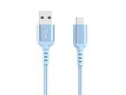 2m USB 2.0 A Male to C Male Braided Cable 480M 3A, Blue