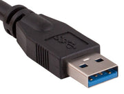 1ft USB 3.0 Panel-Mount Type A Male to Type A Female Cable