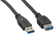 3ft USB 3.0 SuperSpeed A Male to A Female Extension Cable, Black
