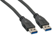 3ft USB 3.0 SuperSpeed A Male to A Male Cable, Black