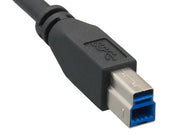 10ft USB 3.0 A Male to B Male Cable, Black