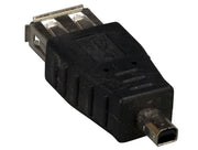 USB Type A Female to Mini B 4-pin Male Adapter