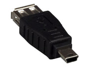 USB Type A Female to Mini B 5-pin Male Adapter