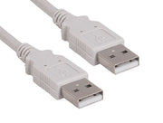 3ft USB 2.0 A Male to A Male Cable, Ash White