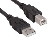 3ft USB 2.0 A Male to B Male Cable, Black