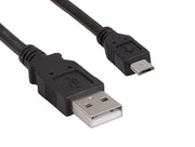 6ft USB 2.0 A Male to Micro B Male Cable, Black