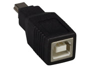 USB Type B Female to Mini B 5-pin Male Adapter