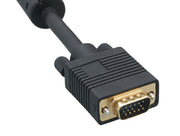 10ft VGA HD15 Male to 3 RCA Male Video Cable, Black